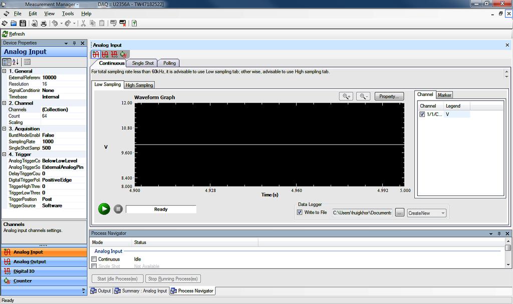 Keysight Measurement Manager The Keysight Measurement Manager (AMM) is an application data viewer software that comes with the standard purchase of the U2300A Series USB modular data acquisition.
