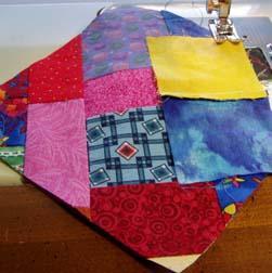 block from, you can cut it anyway, and then sew a scrap on
