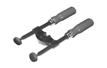 Section Q-3: Maverick Hardware Regular Duty Edge Clamp Accessories Choice of single or double spindle design For use with bar clamps with rails up to 1/2 thick Number of Spindles
