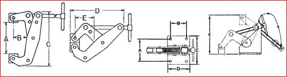 KANT TWIST CLAMPS SPECIFICATIONS SHEET & Description A B C D E 396 3/4" Round Handle 3/4" 3/8" 1 3/8" 1 1/2" 3/8" 401-1 1" Round Handle 1" 1/2" 1 3/4" 2 1/8" 1/2" 403-1 1 1/2" Round Handle 1 1/2" 1
