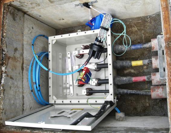 Fig. 24 Link box for cable grounding with installed HFCT and MPD600 (in the blue bag) Fig. 25 Diesel aggregate as source for the resonance test set Fig.