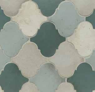 Contessa scale: 3/16" =1" Available Arabesco Colors Ceramic Tile Arabesco Silver Leaf 6" x 6" Arabesco Cielo Blend 6" x 6" Arabesco* Gold Leaf 6" x 6" Arabesco