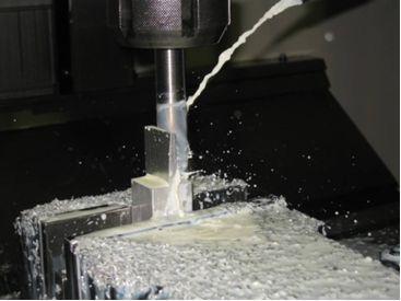 Figure 5: picture of workpiece during rough milling 5.