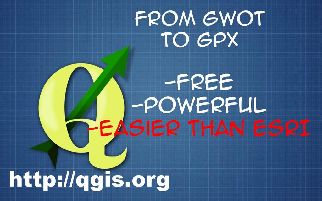 We are going to use a piece of software called QGIS. There s the website. QGIS is fantastic. It is free. It is incredibly powerful, and it is so much easier to learn than ArcGIS.