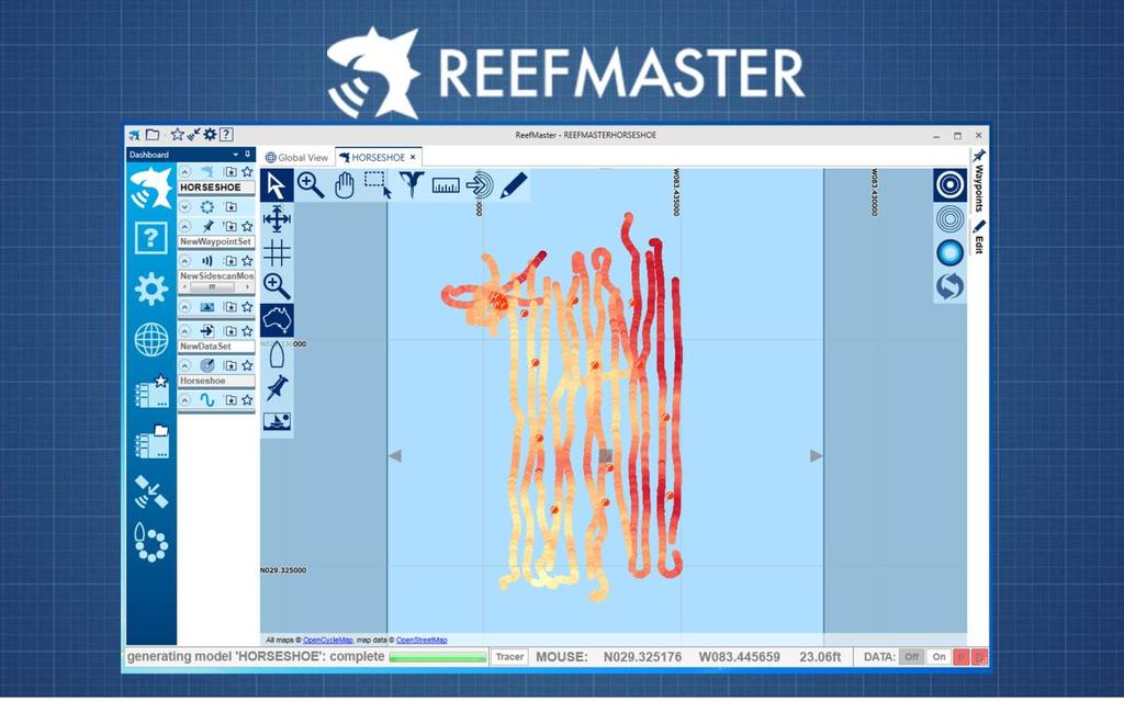 Taking that to the next level, lets say that you start recording sonar data, and then drive a quasi-straight grid over an entire permitted reef site after a deployment.