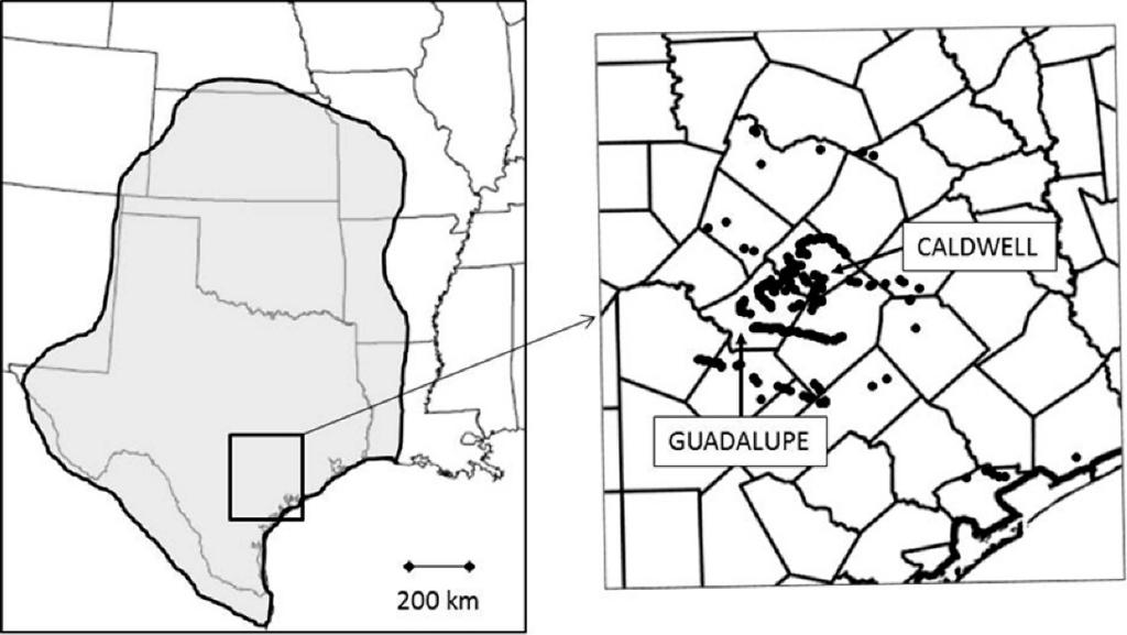 Feichtinger and Veech N SCISSOR-TAILED FLYCATCHER HABITATS 315 FIG. 1. Breeding range (gray shaded area) of Scissor-tailed Flycatchers in south-central USA and northern Mexico.