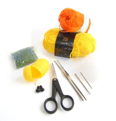 for stuffing. 9 mm (1/3 ) safety eyes or buttons, beads, felt etc. Plastic egg from a Kinder Surprise chocolate egg. Glass or plastic beads (1.5 3 mm). Embroidery floss.