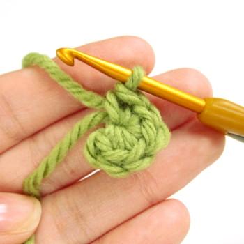 crochet stitch. 5. Start the first sc.