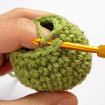 single crochet stitch. Do not yarn over. 2.
