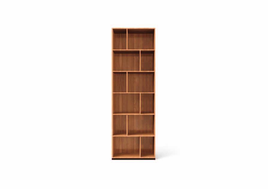 Novecento elements Wall System CUBE CABINET WHIT DOOR (to match with the Bookcase as support) available in all finishes 4 CUBE CABINET 124 cm x H 127 x P47 cm BOOKCASE UNIT available only in wood