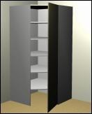 The cabinet is a standard width but comes in 2 different heights to suit different situations.