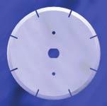 Standard Circular Blades (continued) Some examples of the various edge treatments offered include: single or double bevel Single bevel Double bevel Slotted Notched Scalloped