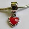Dangle Charms (Quote Product code DCB & Item No) 1. Silver Heart 2. Red Heart 3.