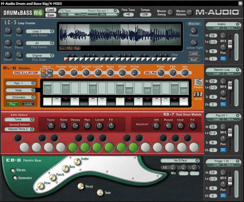Drum and Bass Rig User Guide Introduction Congratulations on your purchase of the M-Audio Drum and Bass Rig software.