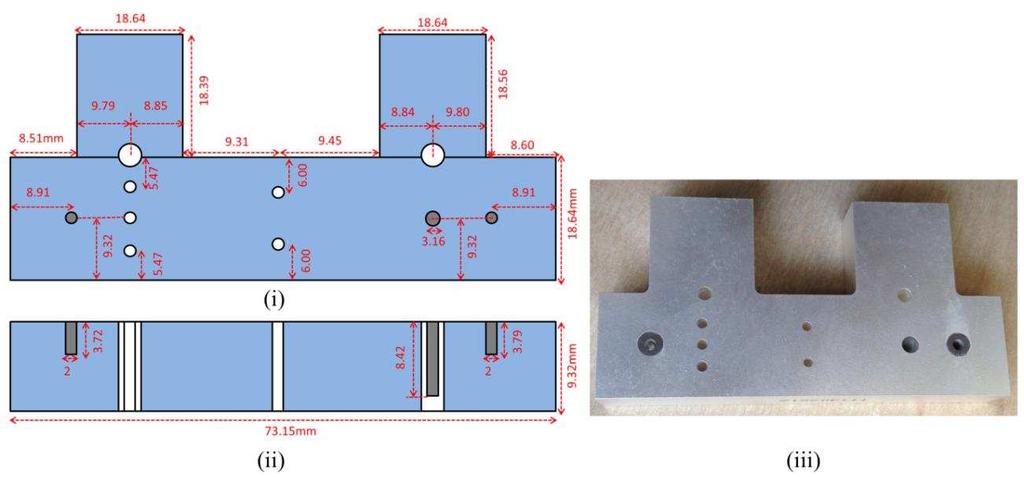 Figure 7 Generalized Chebyshev Cross Coupled Ceramic Waveguide Filter (i) Top view (ii) Cross sectional view (iii) Hardware Figure 8 shows the comparison of HFSS simulated and measured S-parameters