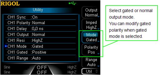 New Features Support waveform output Gated mode in which the output is