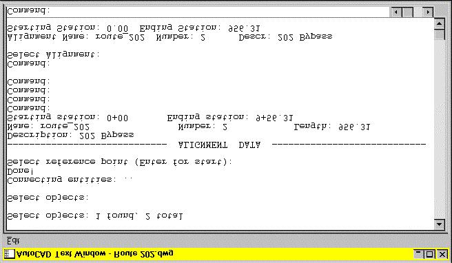 Text Window The text window expands from the command line and you can view a complete history of commands that you used for the current drawing session.