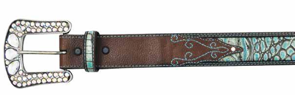 bridle leather, 3 piece buckle