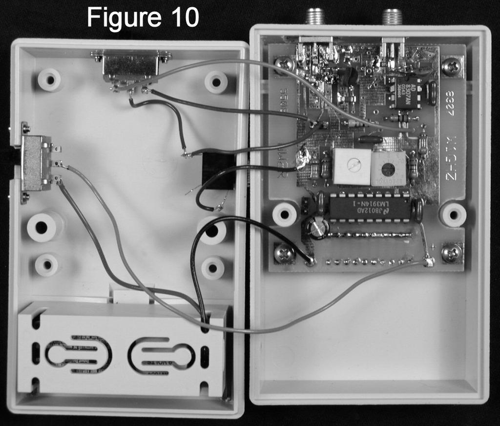 Top and bottom views of the PC board are shown in Figure 9, and the completed