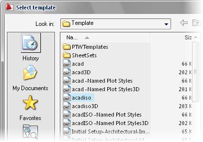 3. Select acad.dwt (imperial) or acadiso.dwt (metric) as the template file. 4. Click the Workspaces settings icon, located at the bottom right corner of the AutoCAD window.