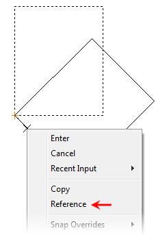 4. Rotate using the Reference option and orient the rectangle back to angle 0: On the Home tab, click Modify Panel > Rotate. Select the rectangle. Press ENTER.