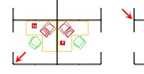 5. Zoom to display the area that is indicated in the following image. Make certain the walls are visible. 6.
