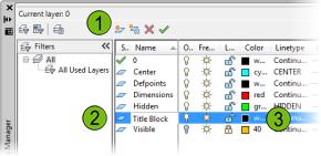 Select an object on the Visible layer and notice how the layer name displays in the Layer Control list.