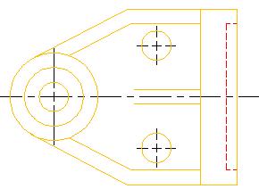 In the following image, the object lines, centerlines, and hidden lines all have their