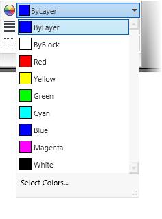 2. On the ribbon, click Home tab > Properties panel > Object Color. Select the desired color from the list. 3.