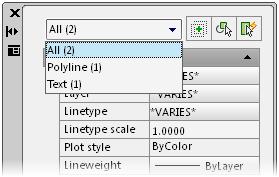 Selecting Objects Using the Object Types List When you have multiple object types selected, the Object Types list shows all of the objects.