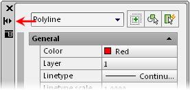 Note: If the Properties palette is already open, CTRL+1 will close it. You can also access the Properties palette by double-clicking an object in the drawing.