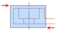 Drag the cursor to the right side of the object to draw the line perpendicular to the right vertical line and click. Press ENTER to complete the line command.