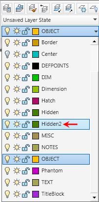 10. To move this object to the Hidden2 layer: On the Layers panel, click the Layers list.