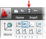 On the status bar, at the bottom of the AutoCAD window and to the right, click