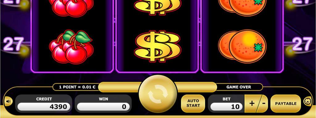 Double Win: Double your winnings with nine identical symbols! Turbo 27 Bonus Game: When the symbols TU, R and BO appear you receive 10 free spins.