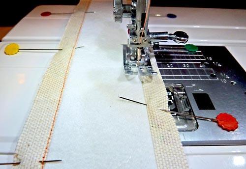 At Your Sewing Machine & Ironing Board Interfacing the panels and handles 1.
