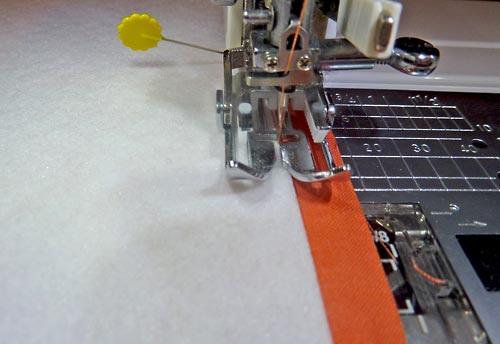 Remember the heavyweight fusible interfacing is cut back ½" to stay out of the seams and make them