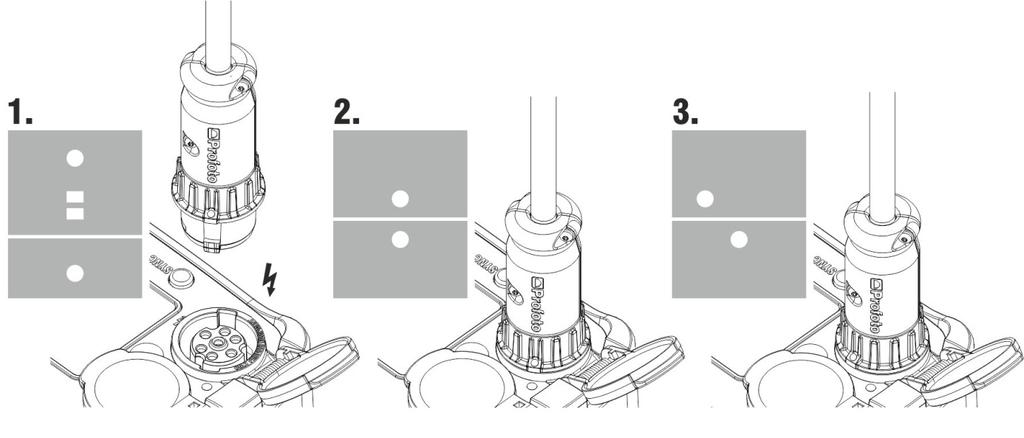 Mounting on a special stand/grip or camera flash bracket: 1. Unscrew the stand attachment screw [35] and remove the stand attachment. 2. Thread the lamp head onto the special equipment.