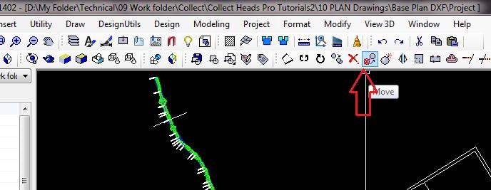 The rotated position of the Drawing sheet is shown below, Now select Heads Viewer menu icon Move, Click Left & Right mouse buttons
