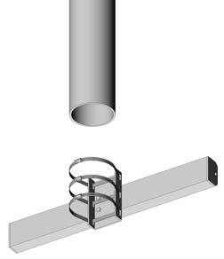 (See Figure 1-5) D. Tighten the three Band Clamps securing the Pole to the Mounting Pole.