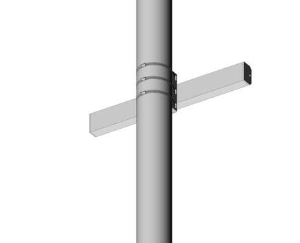 Install the upper Pole in the same manner, aligning it to its pre-determined and previously marked vertical position on the