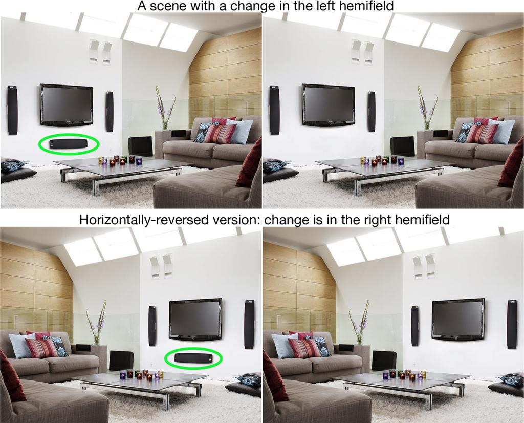Behav Res two that have an indoor setting located outdoors. Each change consists of the removal of an object from the original scene.