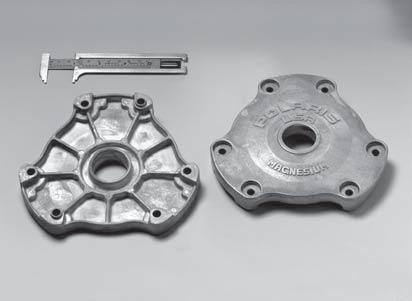 Casting Examples Magnesium Part Name: Application: Part Weight: Alloy: Comments: Customer: Clutch Cover All Terrain Vehicle Clutch 0.44 lbs.