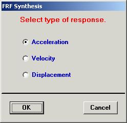 Press the Calculate button. The FRF Synthesis dialog Compare the results by selecting adjacent black (measured), blue (FRF-based) and green (Shapebased) Response Traces with the same Response DOF.