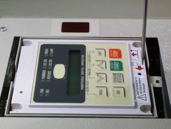 If the keypad is not installed on the equipment (standard supply), ignore steps c, d, e.