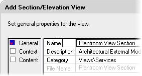 In the Generate Section/Elevation dialog box, under