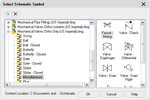 Schematic Symbol Tools You add schematic symbols by using the Select Schematic Symbol worksheet.