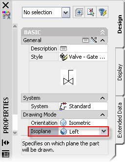 Adding Schematic Symbols with the Properties Palette To add symbols in isometric mode, you use the Properties palette.