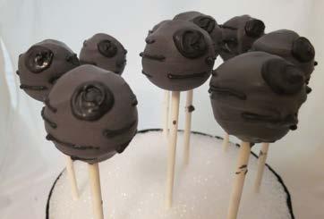 Death Star Cake Pops 4 Melt a mix of the white and black candy coating to achieve your favorite Death Star Grey. Save some black candy coating for decorating.