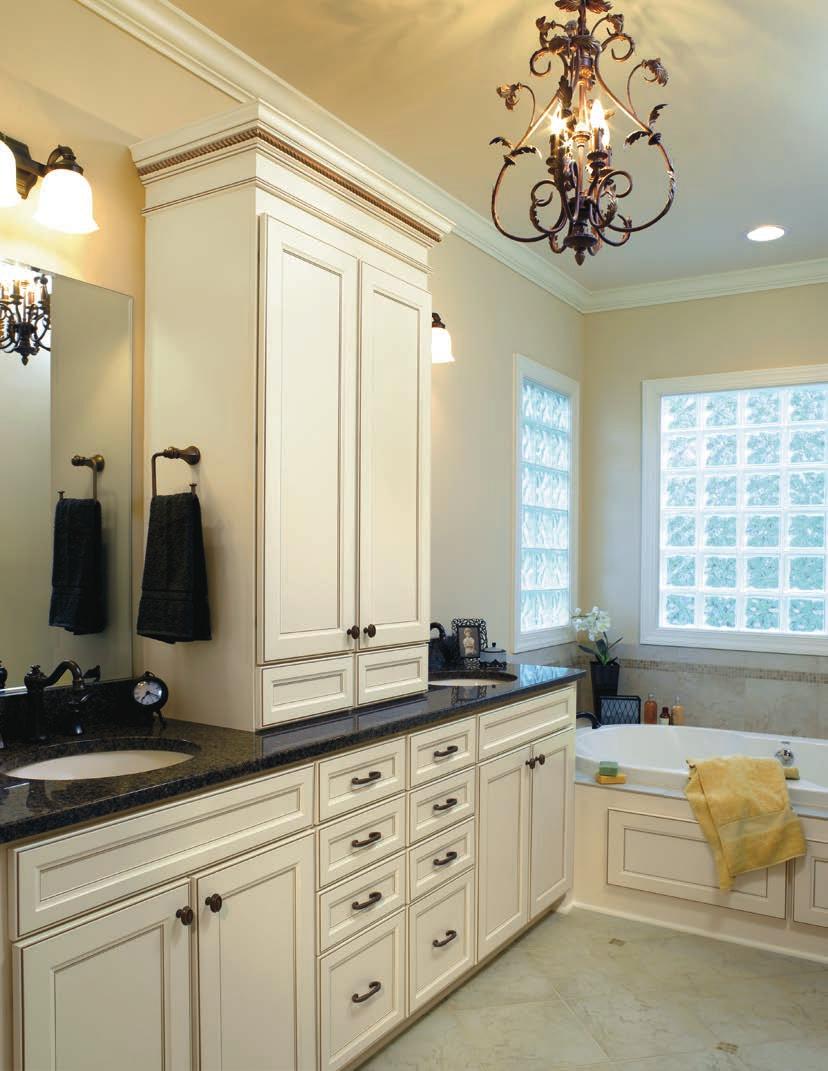 BRELLIN DURHAM PureStyle White PureStyle Toasted Antique Designed by Billy Powell Apex Cabinets, Apex, NC VERSATILE AND